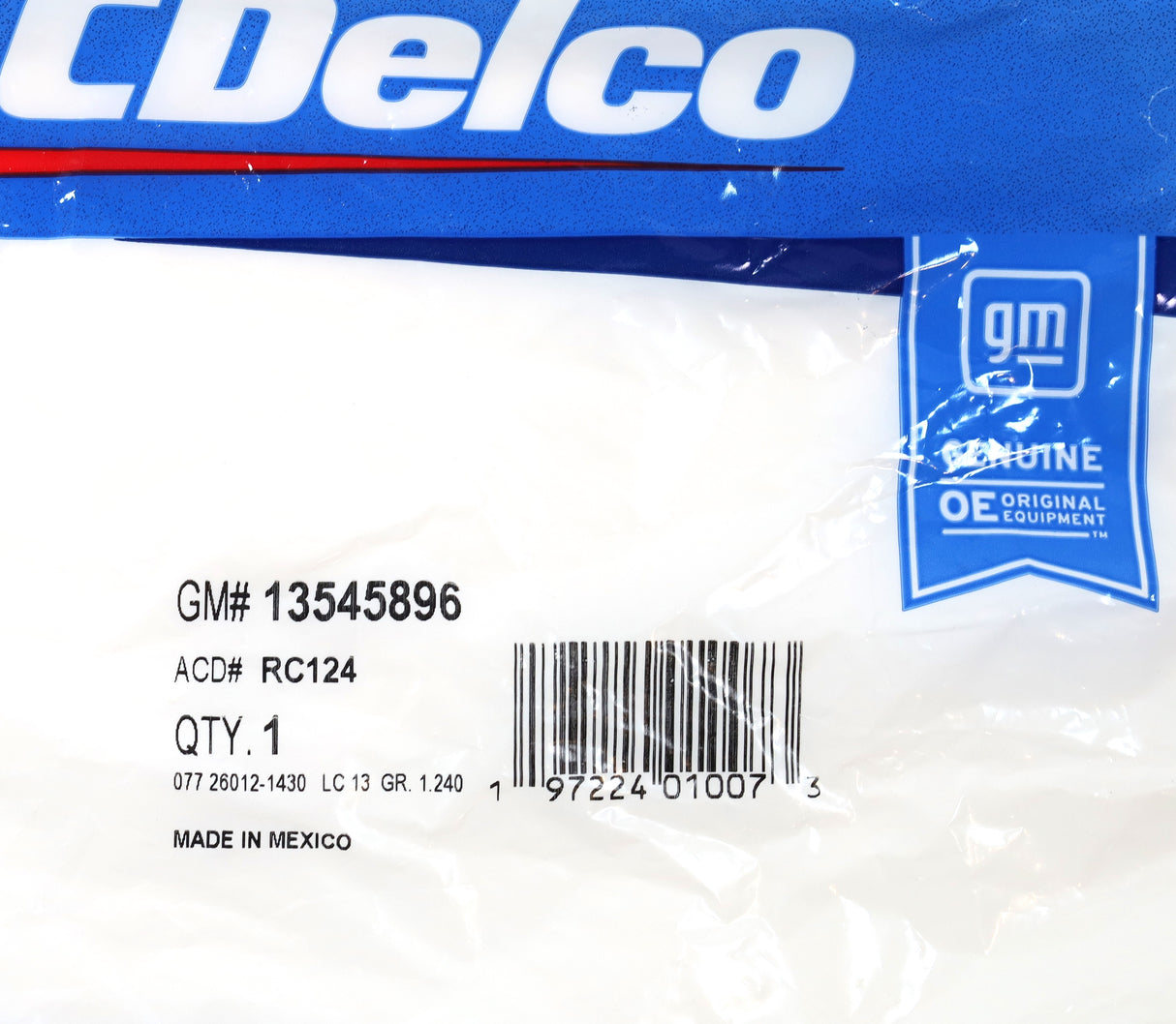 GM 13545896 / RC124 Coolant Reservoir Cap LMM / L5P / LM2 / LZ0 Duramax