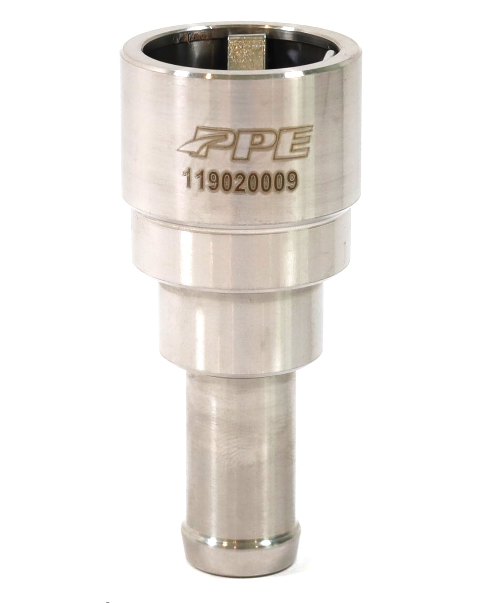 PPE 119020009 Stainless Heater Hose Connector 2001-2026 Duramax