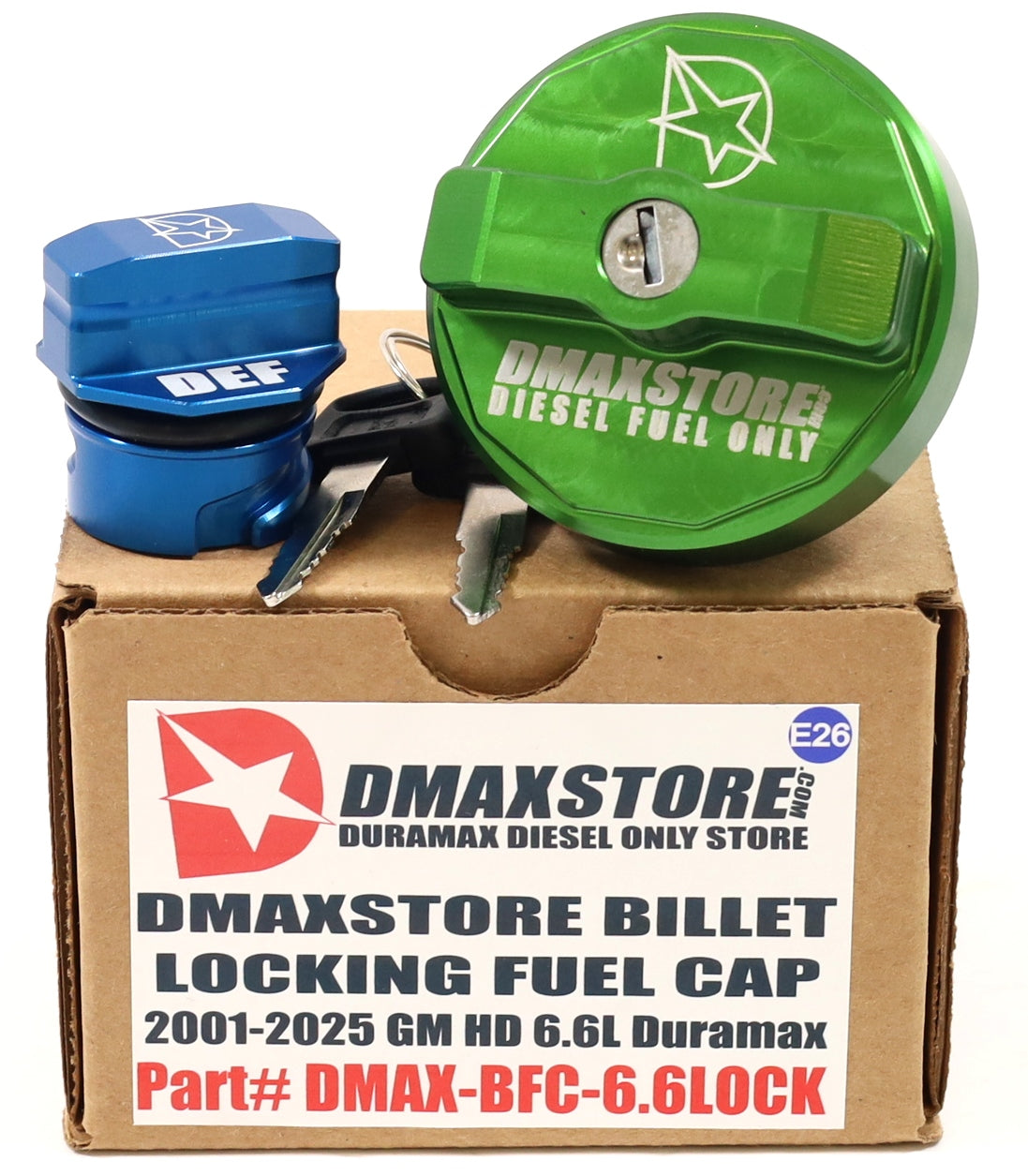 DmaxStore Locking Billet Fuel & DEF Cap Bundle 2011-2019 LML L5P