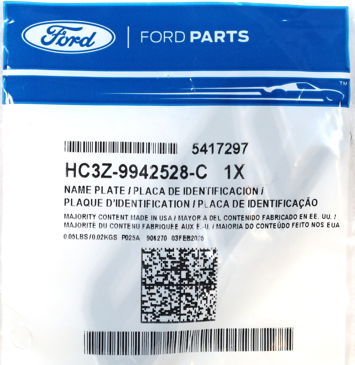 Genuine Ford HC3Z-9942528-C 6.7L Powerstroke Door Emblem Badge 2017-2021 OEM