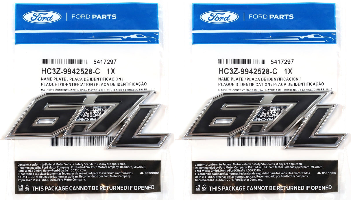 Genuine Ford HC3Z-9942528-C 6.7L Powerstroke Door Emblem Badge 2017-2021 OEM