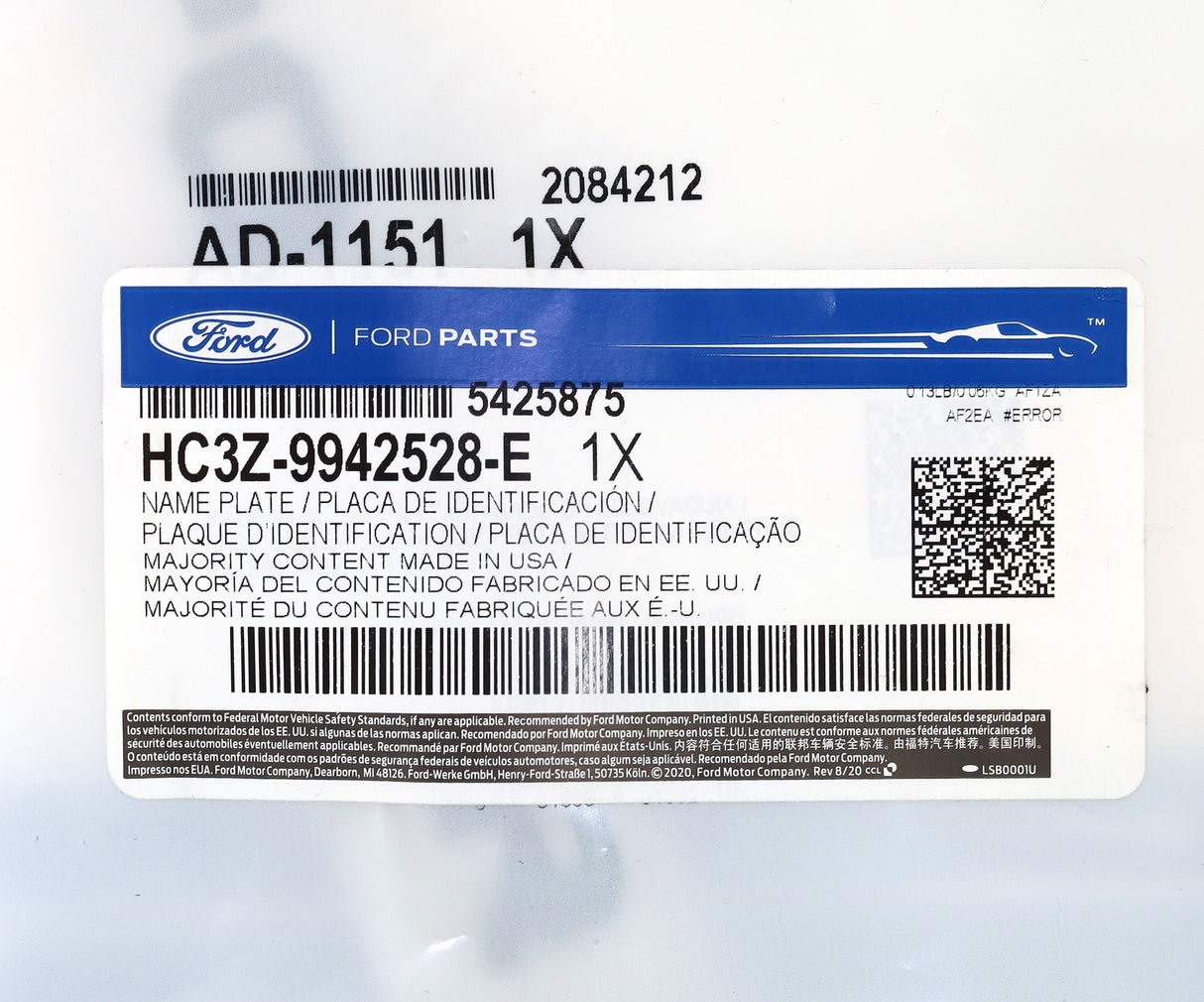 Genuine Ford HC3Z-9942528-E 6.7L Powerstroke Turbo Diesel Emblem 2017-2021 OEM