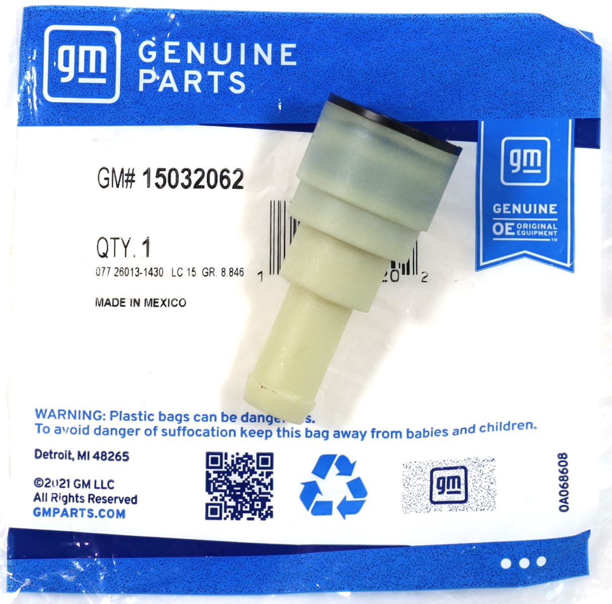 Genuine GM 15032062 Heater Hose Connector 2001-2026 Duramax LB7 LLY LBZ LMM L5P