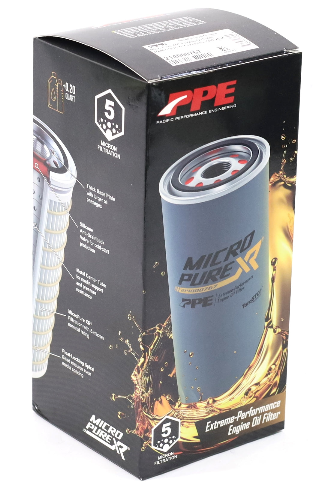 PPE 214000767 MicroPure 5 Micron Oil Filter 1989-2024 5.9L 6.7L Cummins Diesel