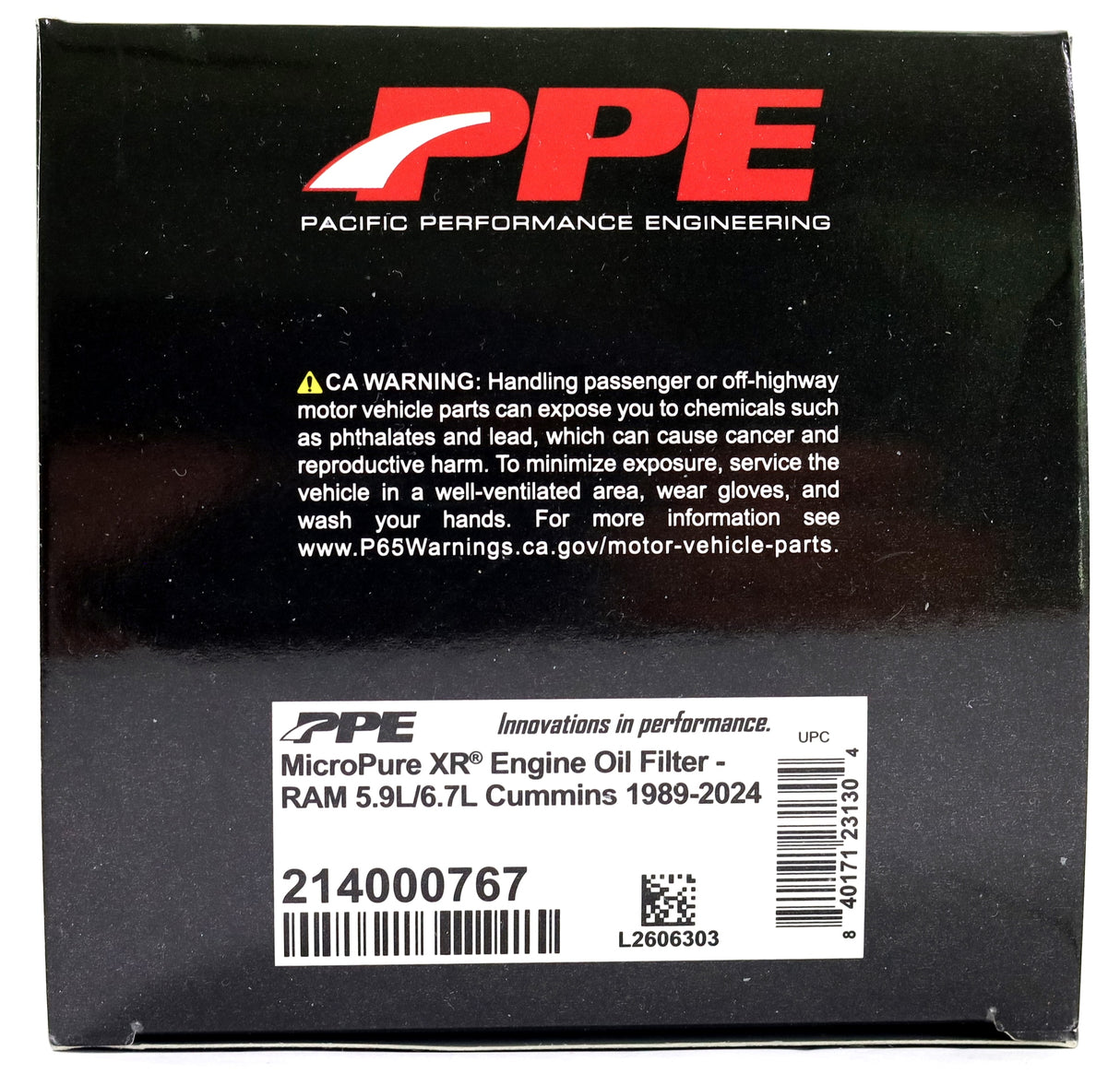 PPE 214000767 MicroPure 5 Micron Oil Filter 1989-2024 5.9L 6.7L Cummins Diesel