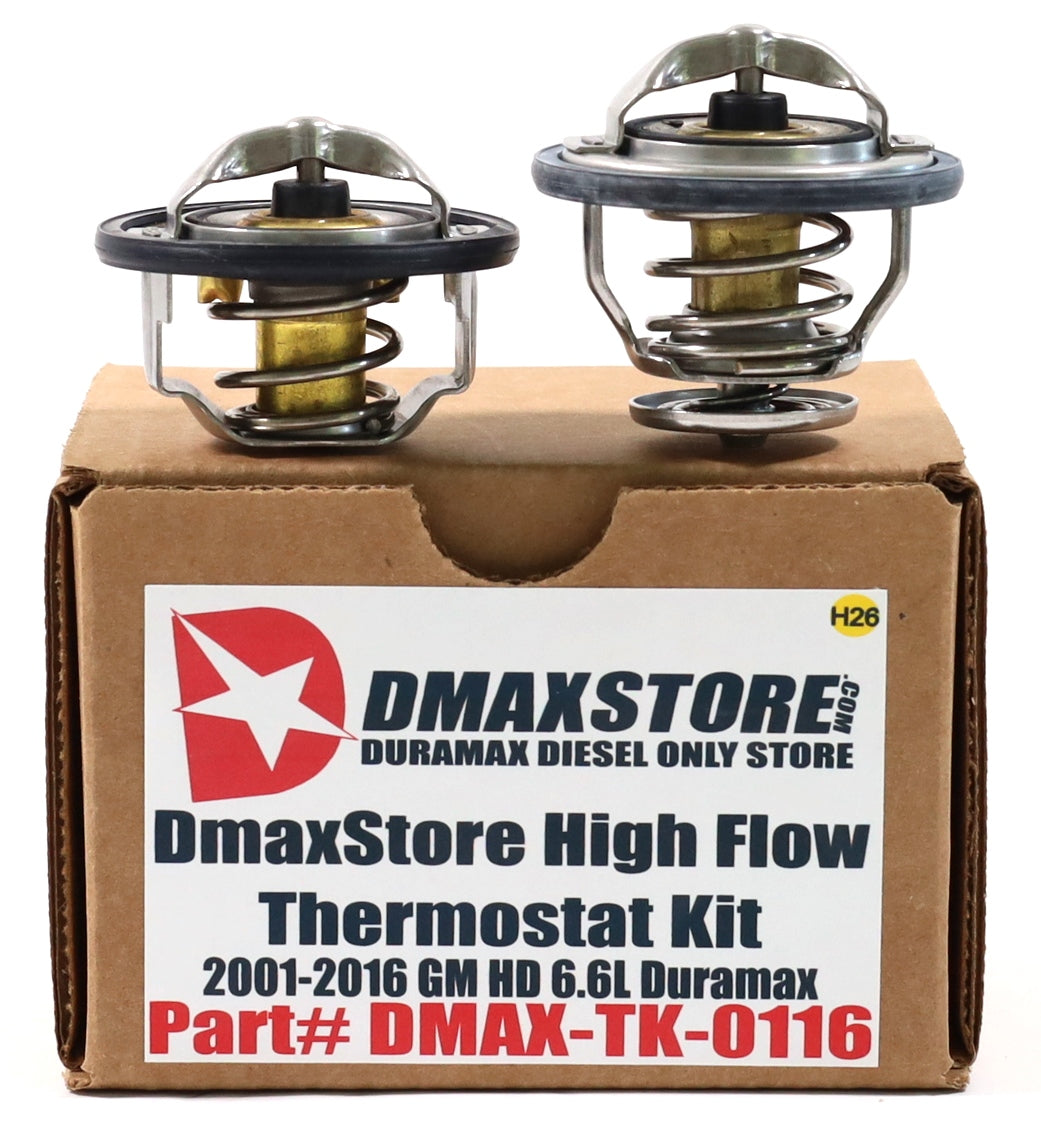 DmaxStore High Flow Thermostat Kit 2001-2016 Duramax Diesel LB7 LLY LBZ LMM LML