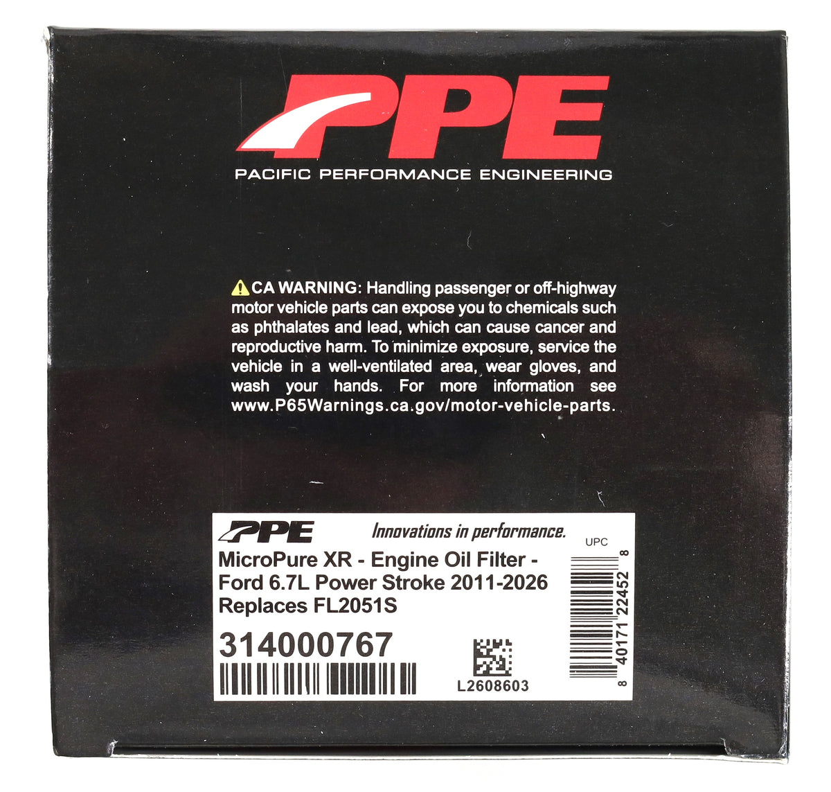 PPE 314000767 Premium High-Efficiency Oil Filter 5 Micron 2011-2026 6.7L Powerstroke