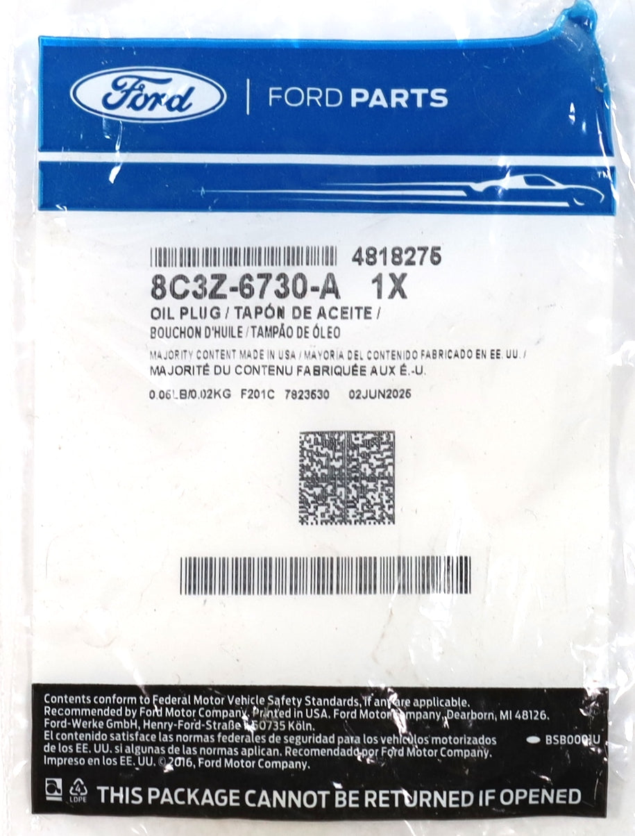 Ford 8C3Z-6730-A Magnetic Oil Drain Plug 7.3L 6.0L 6.4L Powerstroke