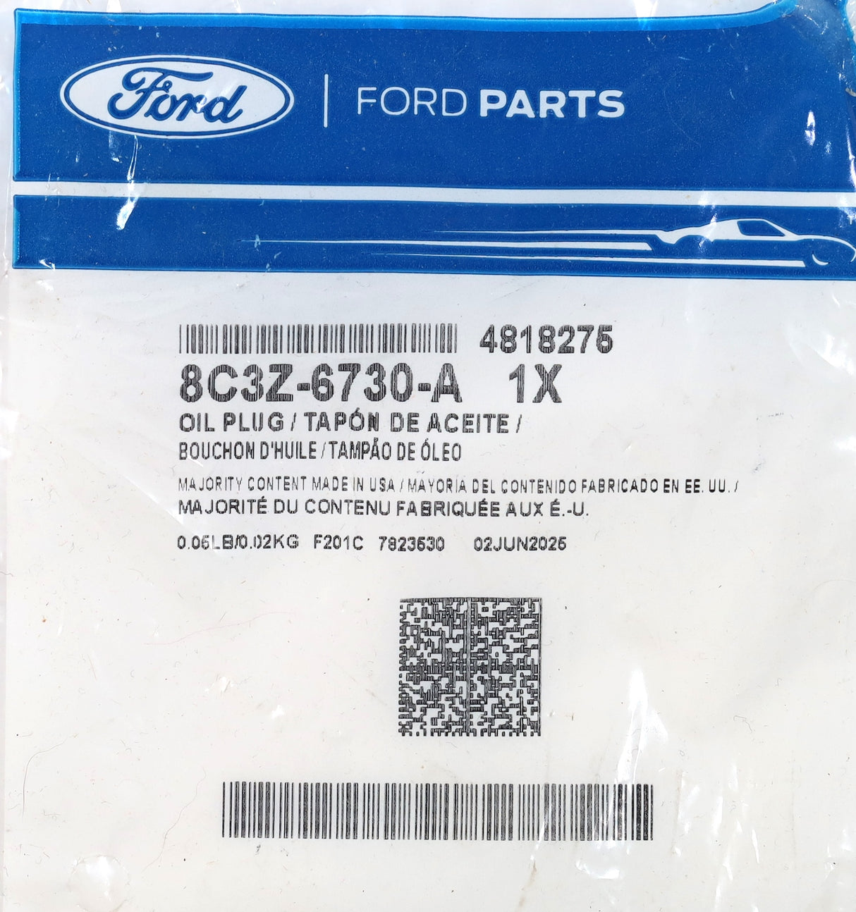 Ford 8C3Z-6730-A Magnetic Oil Drain Plug 7.3L 6.0L 6.4L Powerstroke