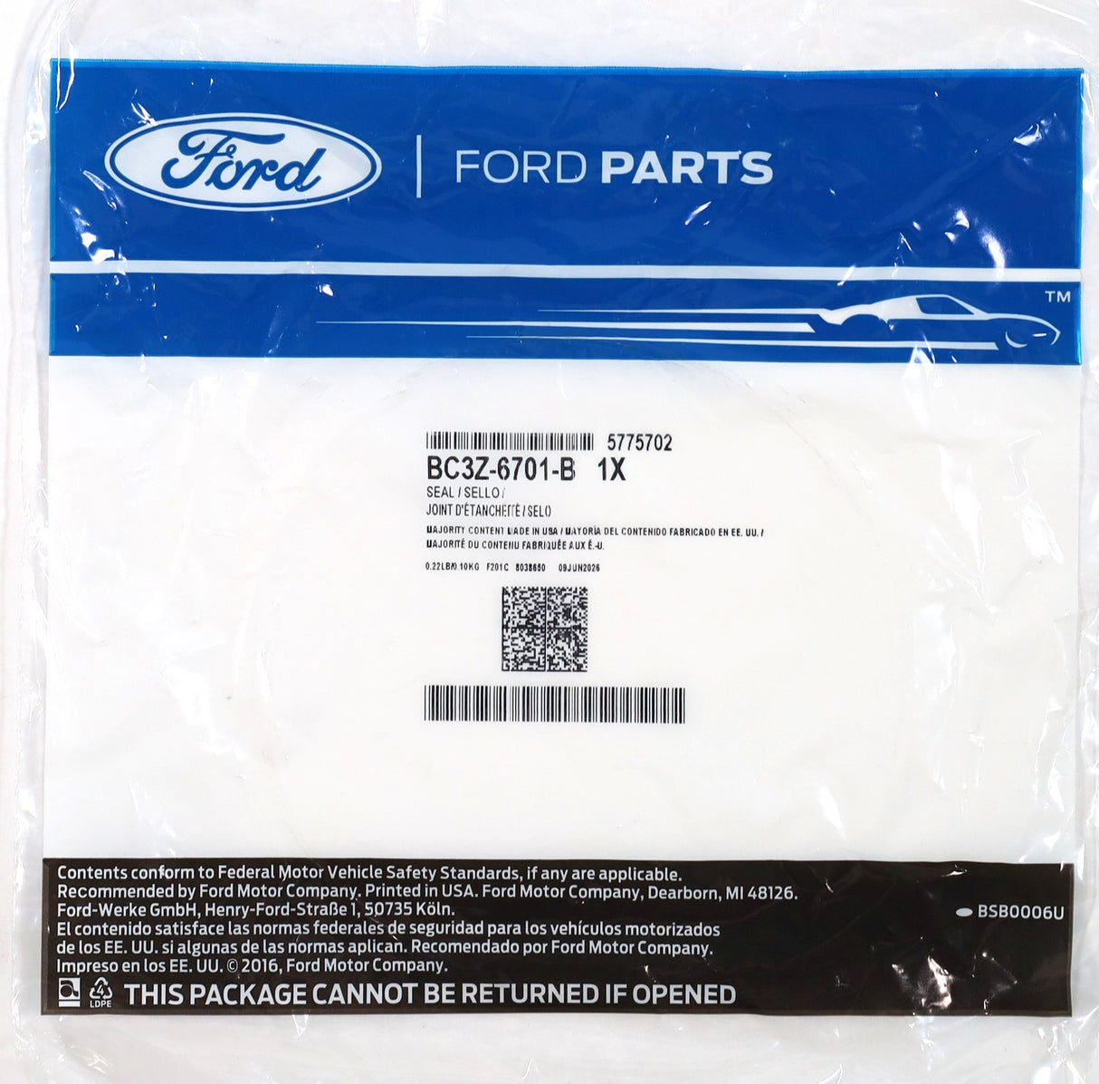 Ford BC3Z-6701-B Rear Crankshaft Seal 2020-2026 6.7L Powerstroke Diesel