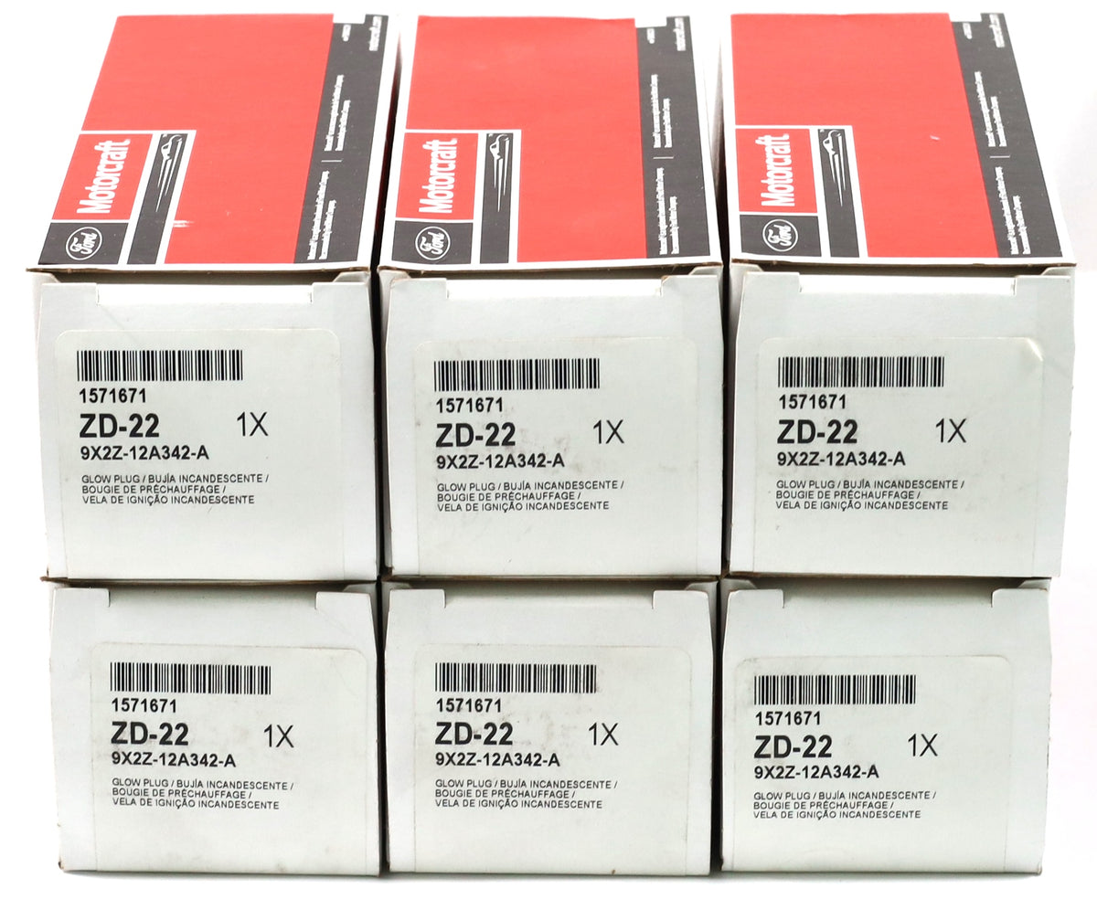 2018-2021 Ford F-150 3.0L Powerstroke Diesel Glow Plugs Set of 6 Motorcraft ZD-22