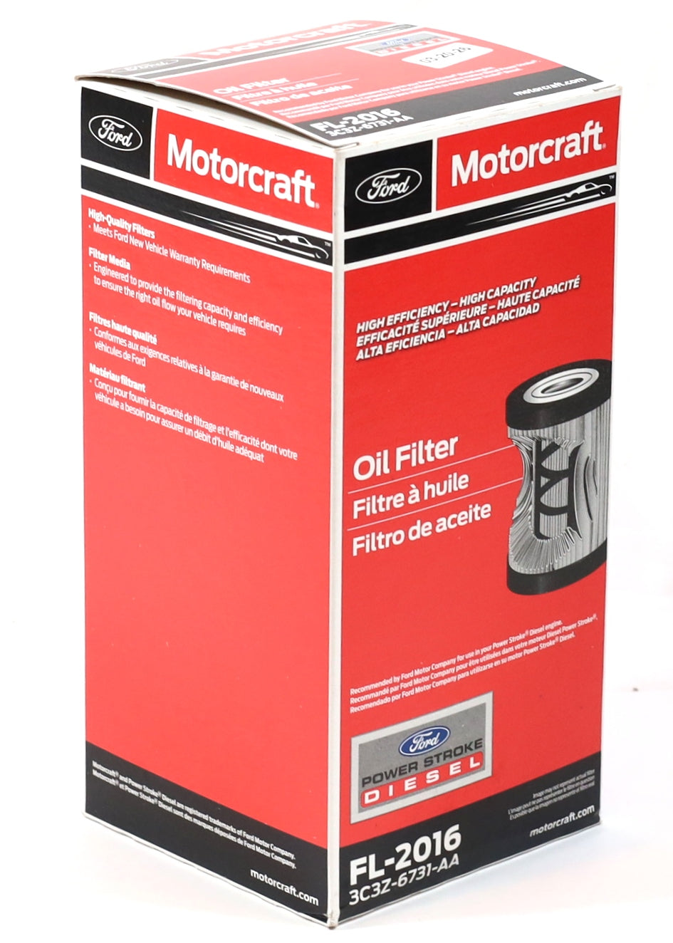 Motorcraft FL-2016 Oil Filter 2003-2010 6.0L 6.4L Powerstroke 3C3Z-6731-AA