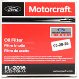 Motorcraft FL-2016 Oil Filter 2003-2010 6.0L 6.4L Powerstroke 3C3Z-6731-AA