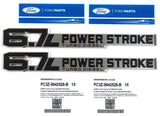 Genuine Ford PC3Z-9942528-B Door Emblem 2023-2026 6.7L Powerstroke Turbo Diesel