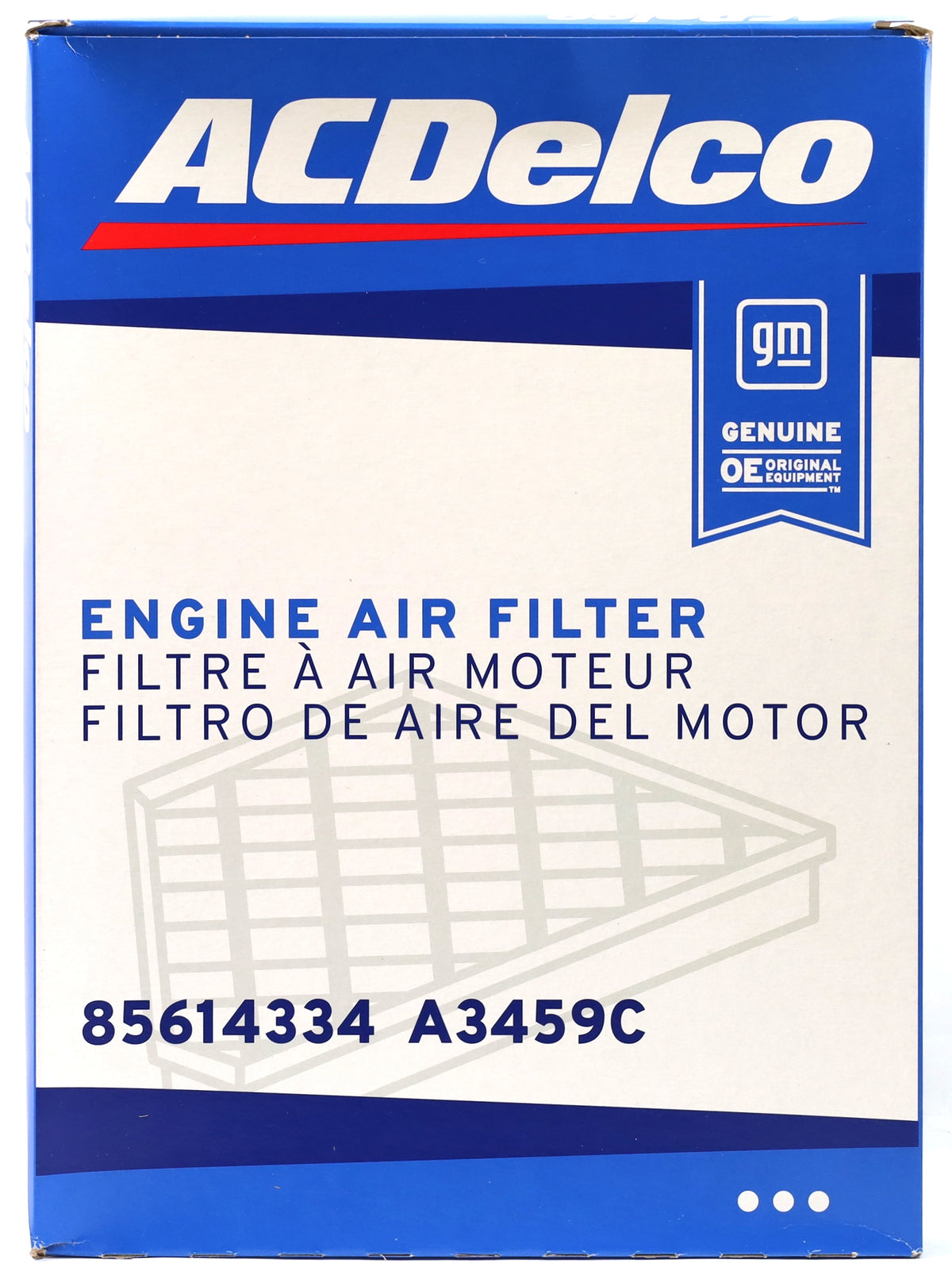 ACDelco A3459C Factory Engine Air Filter 2020-2026 6.6L L5P Duramax 85614334