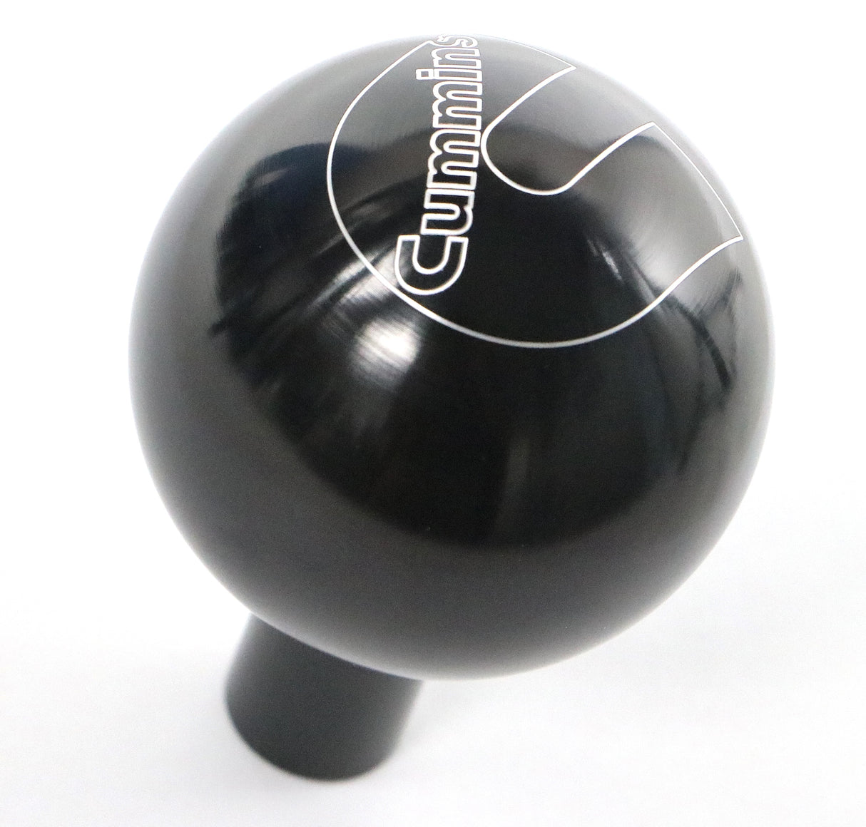 Dodge Ram Cummins Logo 2.25" Billet Aluminum Shift Knob Black w/ Adapter