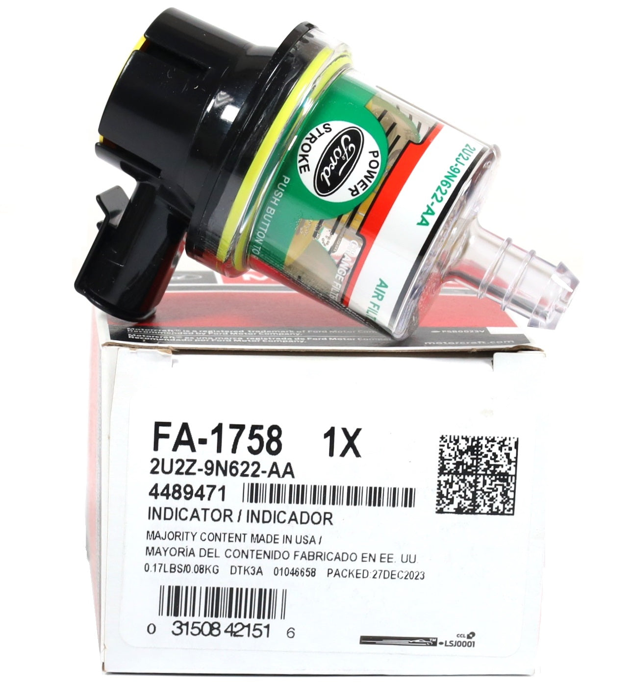Motorcraft FA-1758 / 2U2Z-9N622-AA Intake Air Filter Indicator