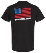BackWoods Diesel Black T-Shirt – American Flag Edition