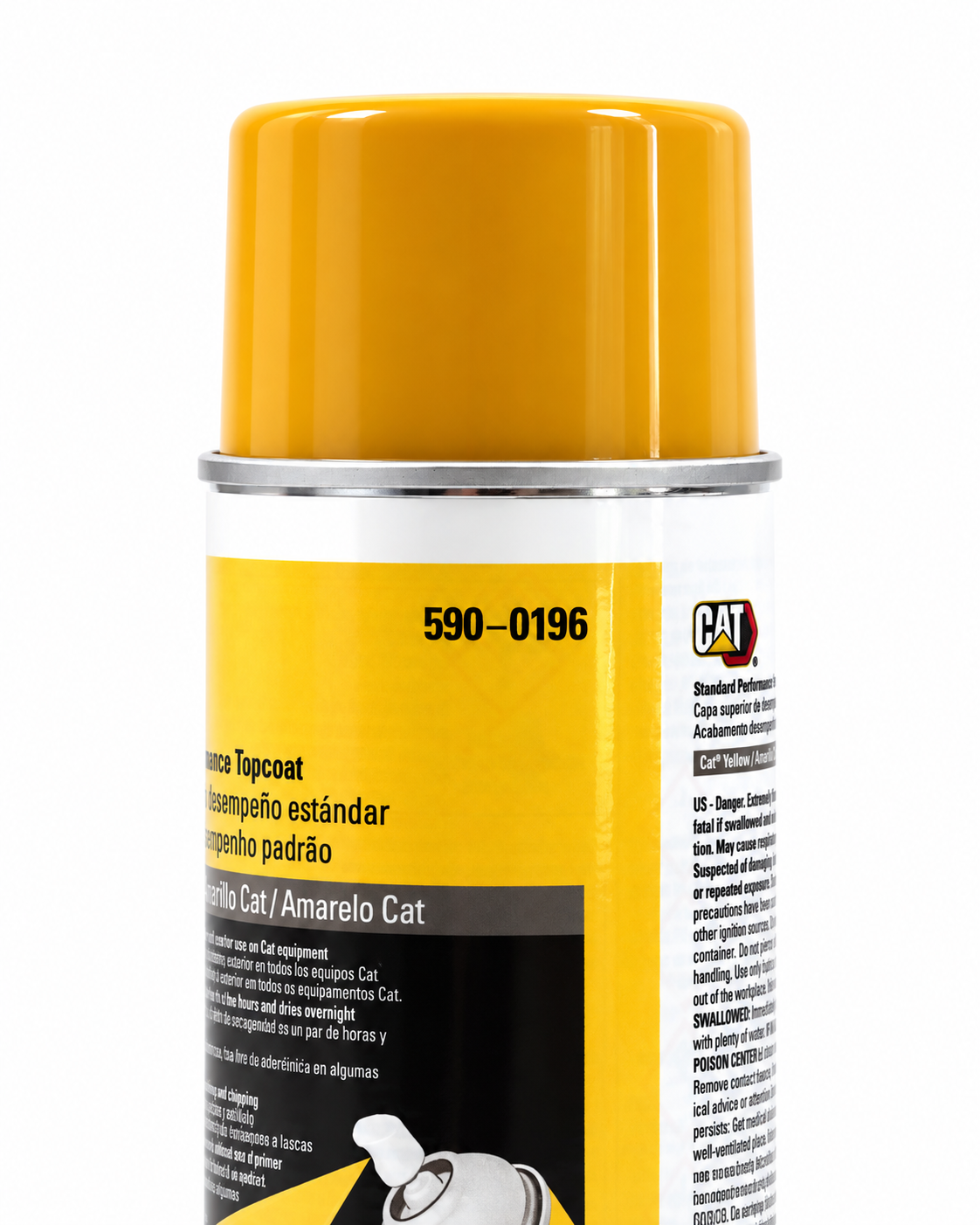 Genuine CAT 590-0196 Caterpillar Yellow Spray Paint 12 oz Aerosol Topcoat
