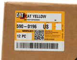 Genuine CAT 590-0196 Caterpillar Yellow Spray Paint 12 oz Aerosol Topcoat