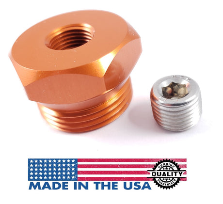 2001-2004 GM 6.6L Duramax Billet Aluminum Air Intake Heater Delete Plug Orange