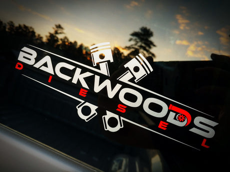 BackWoods Diesel Vinyl Die Cut Decal 8"x3"